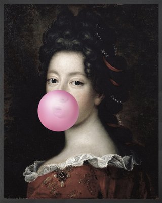 Large Bubblegum Portrait - 1 Printed Canvas from Mineheart for