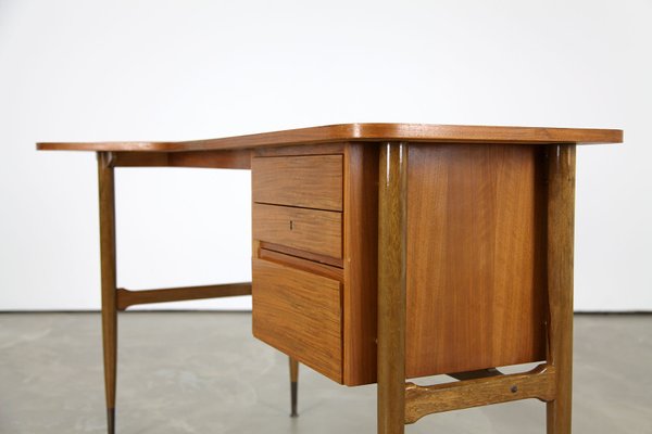 Mid Century L Shaped Walnut Desk 1960s For Sale At Pamono