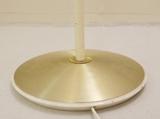 Italian Articulating Floor Lamp With, Gold Floor Lamp Green Shade