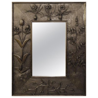 Carved Plant Motifs Solid Wood Frame Mirror For At Pamono Carved Plant Motifs Solid Wood Frame, Carved Wooden Frame Mirror