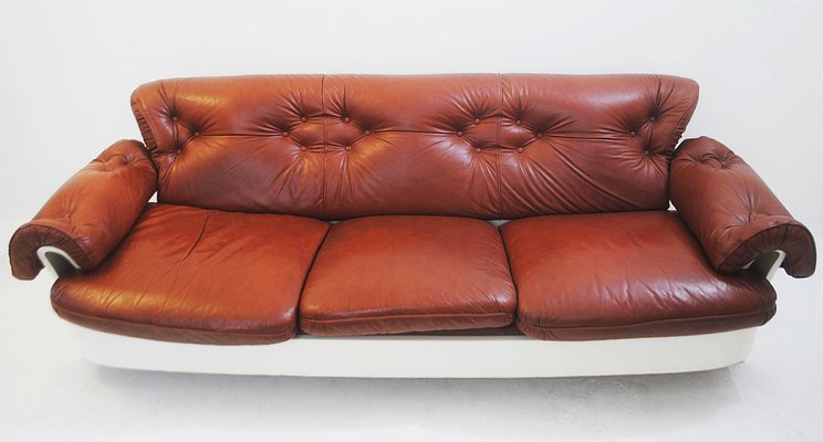 Canapé Squash Par Paolo Deganello Pour Driade – Italie 1980 – Cuir Noir – Design Iconique