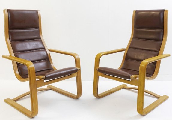 Swedese Lamello Easy Chairs by Yngve Ekström, Set of 2 for