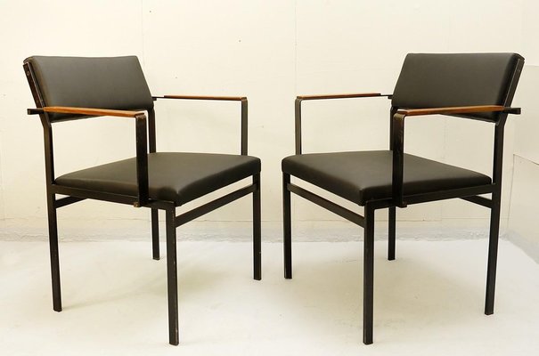 Verpletteren Revolutionair Maladroit Faux-Leather FM17 Japanese Series Chair by Cees Braakman for Pastoe, 1950s  for sale at Pamono