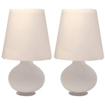 Frosted Glass Fontana Table Lamp By Max, Table Lamp Frosted Glass White
