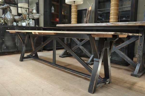 Long Dining Table In Fir With Natural, How Long Should Dining Table Legs Be