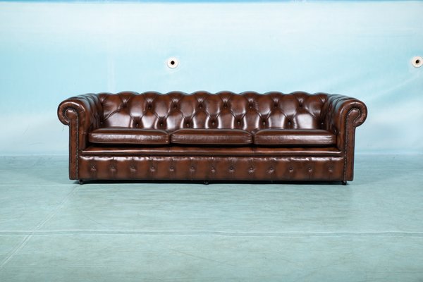 Vintage Cognac Leather Chesterfield, Vintage Leather Chesterfield Sofa