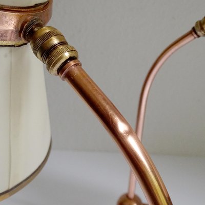 Mid Century French Tripod Table Lamps, Trio Tripod Black And Copper Table Lamp