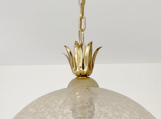 Vintage Glass Globe Pendant Lamp 1960s, Vintage Glass Globe Lamp Shades