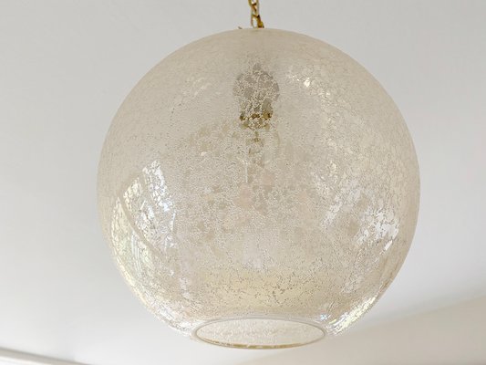 Vintage Glass Globe Pendant Lamp 1960s, Vintage Glass Globe Chandelier