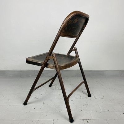 Vintage Metal Folding Chair Italy, Antique Folding Chairs Metal