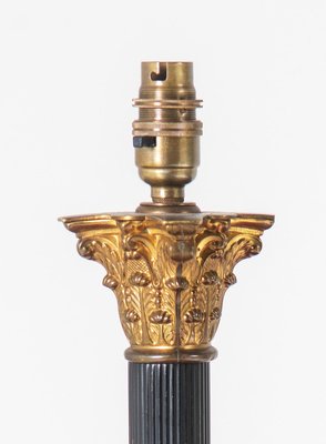 Vintage Brass Corinthian Column Table, Corinthian Column Floor Lamp