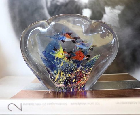 Vintage Murano Glass Aquarium Paperweight for sale at Pamono