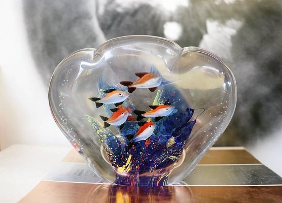 Vintage Murano Glass Aquarium Paperweight for sale at Pamono