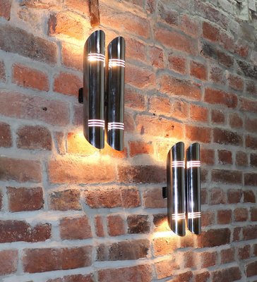 Tubular Chrome Wall Sconces Italy 1970s Set Of 2 For At Pamono - Chrome Wall Sconces Tubular Chrome Wall Sconces Italy 1970s Set Of 2 For At Pamono - Chrome Wall Sconces