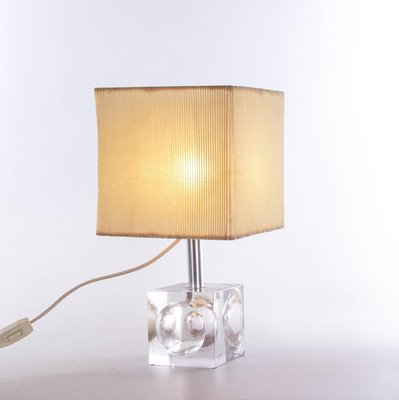 Murano Ice Glass Cube Table Light By, Cube Table Lamp Shades