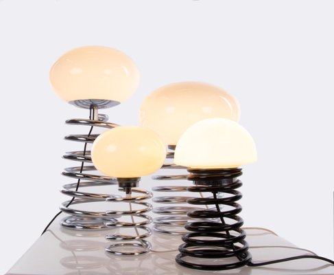 Chrome spiral online table lamp