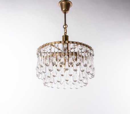 Vintage Teardrop Chandelier In Crystal Glass Brass 1960s For At Pamono Vintage Teardrop Chandelier In Crystal, Replacement Crystal Pendants For Chandeliers