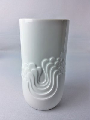 Weiße Vintage Porzellanvase von Thomas, 1970er bei Pamono kaufen