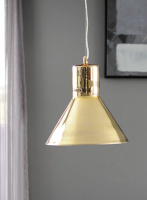 Funnel Mirrored Gold Pendant Lamp for 