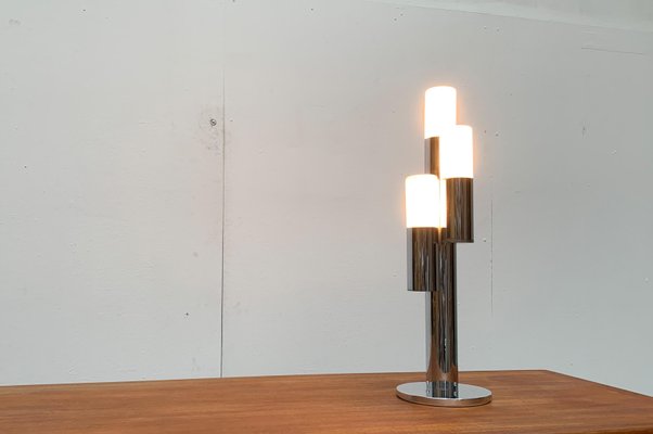 Age Chrome And Glass Table Lamp, Small Slim Table Lamps