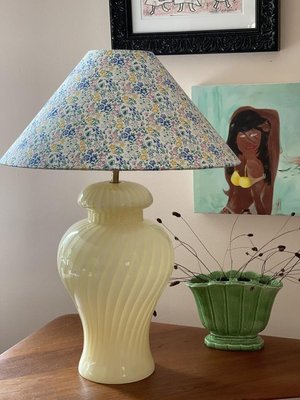 Large Murano Glass Yellow Swirl Table Lamp 1960s For At Pamono Large Murano Glass Yellow Swirl Table, Big Table Lamps Next