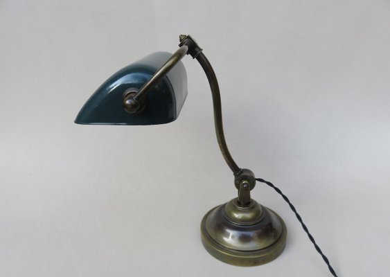 Tischlampe Bankerlampe Jugendstil Schreibtischlampe Messing Antik Stil Bauhaus 