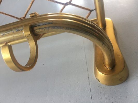 Vintage Aluminum Coat Hanger with 81/28 Gilded Mesh, 1970s
