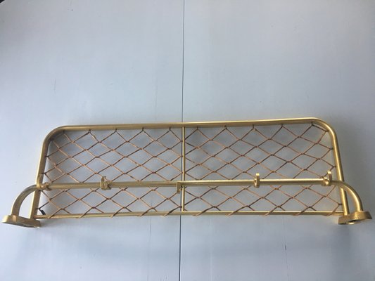 Vintage Aluminum Coat Hanger with 81/28 Gilded Mesh, 1970s