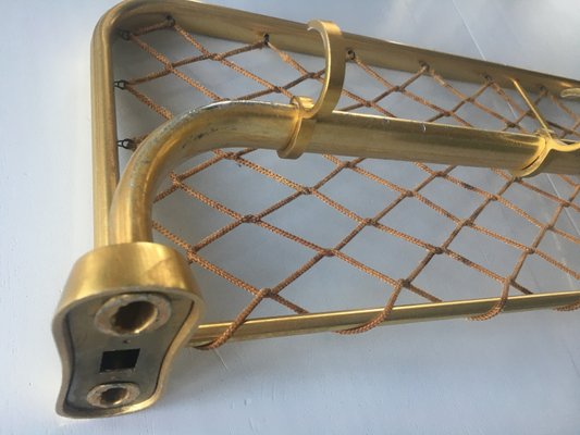 Vintage Aluminum Coat Hanger with 81/28 Gilded Mesh, 1970s