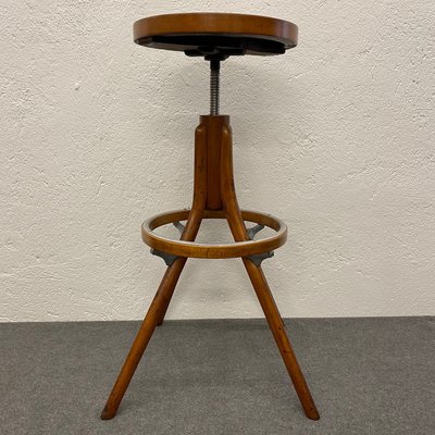 High Wooden Stool