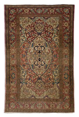 Antique Fl Old Pink Isfahan Carpet, Oushak Rugs 9×12