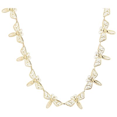 French 18 Karat Yellow Gold Butterfly 