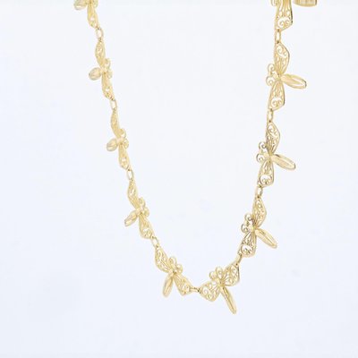French 18 Karat Yellow Gold Butterfly 
