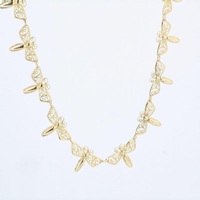 French 18 Karat Yellow Gold Butterfly 