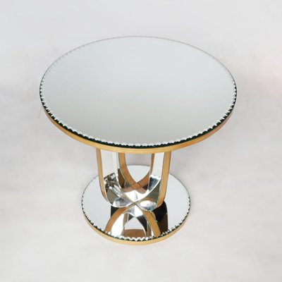 Mirrored Side Table For At Pamono, Circle Mirrored Side Table