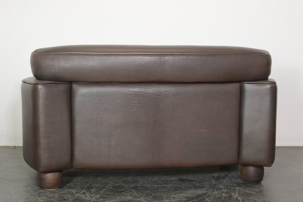 Buffalo Leather Sofa From De Sede For, Brown Leather Storage Sofa