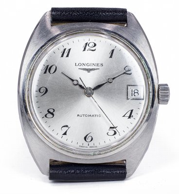 Orologio da polso vintage automatico in acciaio di Longines, anni '60 in  vendita su Pamono