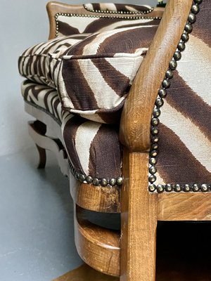 Zebra Loveseat in the style of Ralph Lauren for sale at Pamono