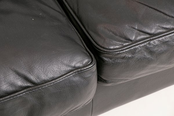 Black Leather Sofa From Stouby 1960s, Black Leather Sofa Chair Used
