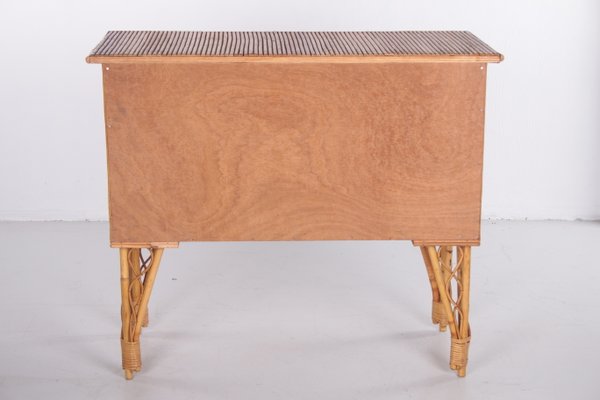 Bamboo Bar Cabinet With Glass Doors For, Side Table With Glass Doors