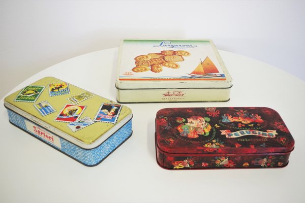 Boîtes à Bonbons Vintage, 1960s, Set de 3 en vente sur Pamono