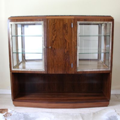Art deco style glass display cabinet deals