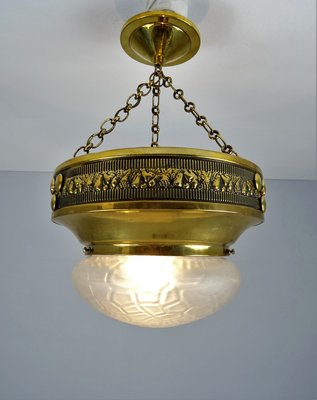 Art Nouveau Ceiling Lamp In Polished, Art Nouveau Lighting Fixtures