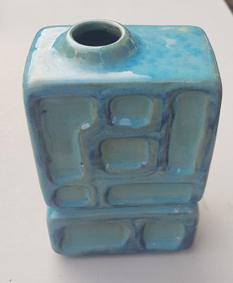 Vase décoratif Urne MEGARA fait à la main Terre cuite 51 cm Turquoise