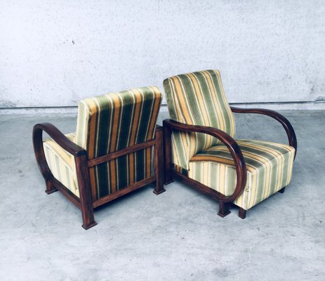 Art Deco Reclining Bentwood Lounge Chairs 1930s Set of 2 for
