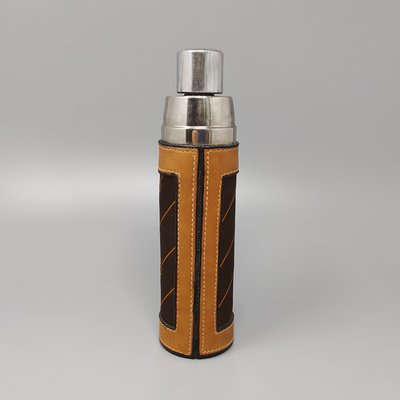 Brown Monogrammed Canvas Thermos Flask from Gucci, Italy, 1970s