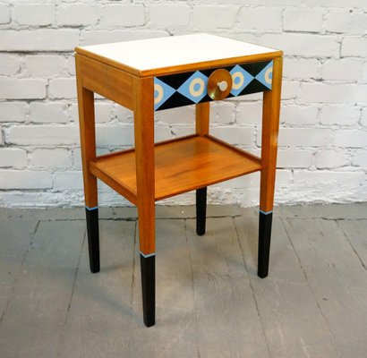 Vintage Side Table with Drawer Telephone Shelf 1960s