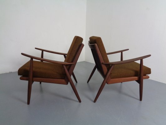 Mid Century Danish Teak Lounge Chairs, Teak Sofa Danish Design 60er Size