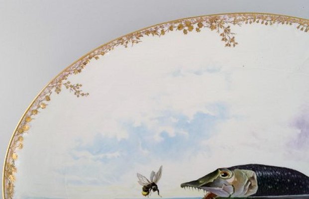 Plat décor poisson peint à la main – Francesca