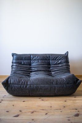 Dark Brown Leather Togo 2-Seat Sofa by Michel Ducaroy for Ligne Roset for  sale at Pamono